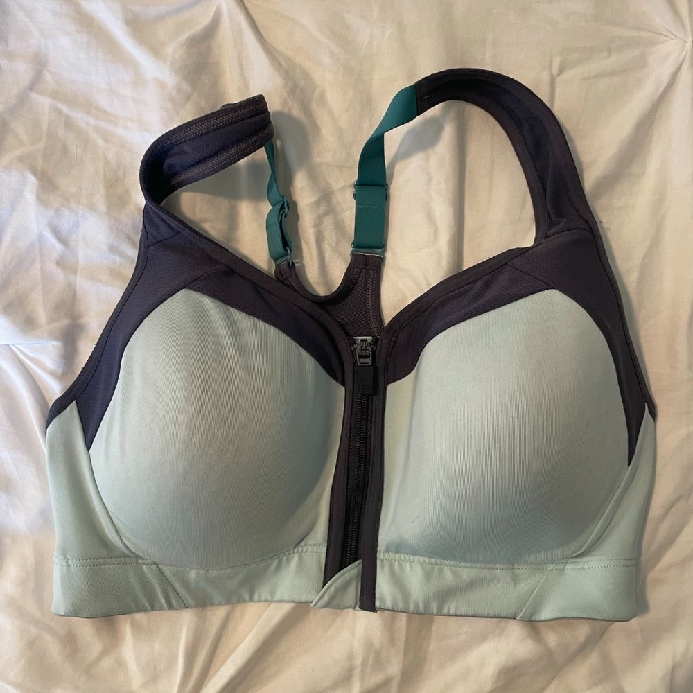 C9 Champion Power Shape Max Zip Sports Bra - Light Blue 36C